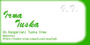 irma tuska business card